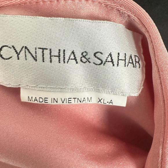 CYNTHIA & SAHAR CS104 ONE-SHOULDER COWL BACK SATIN MERMAID DRESS DESERT ROSE - Picture 8 of 10